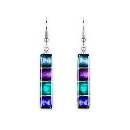 Peacock Classic Stripes Fish Hook Earrings | The Jewellery Stop