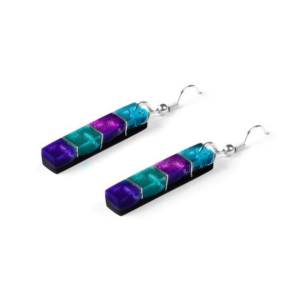 Peacock Classic Stripes Fish Hook Earrings | The Jewellery Stop