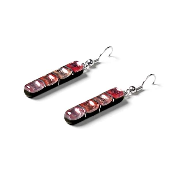 Rose Classic Stripes Fish Hook Earrings | The Jewellery Stop