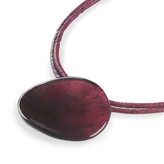 Plum Curved Ovals Pendant on Coco | The Jewellery Stop