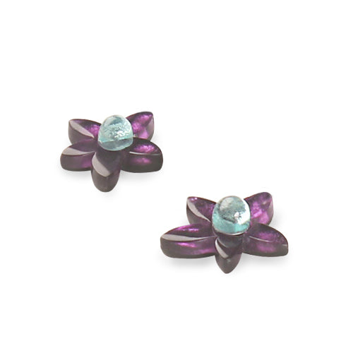 Kingfisher Flower Stud Earrings