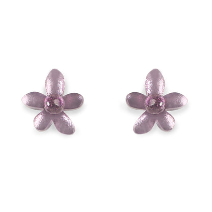 Lilac Flower Stud Earrings