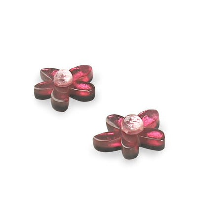 Raspberry Flower Stud Earrings | The Jewellery Stop