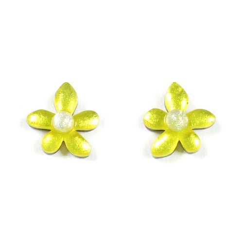 Yellow Flower Stud Earrings | The Jewellery Stop