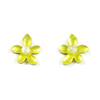 Yellow Flower Stud Earrings | The Jewellery Stop