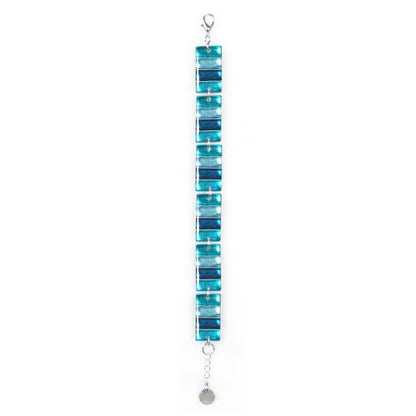 Teal Classic Stripes Bracelet | The Jewellery Stop