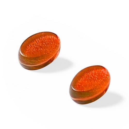 Orange Shell Ovals Stud Earrings | The Jewellery Stop