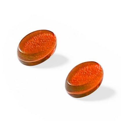 Orange Shell Ovals Stud Earrings | The Jewellery Stop