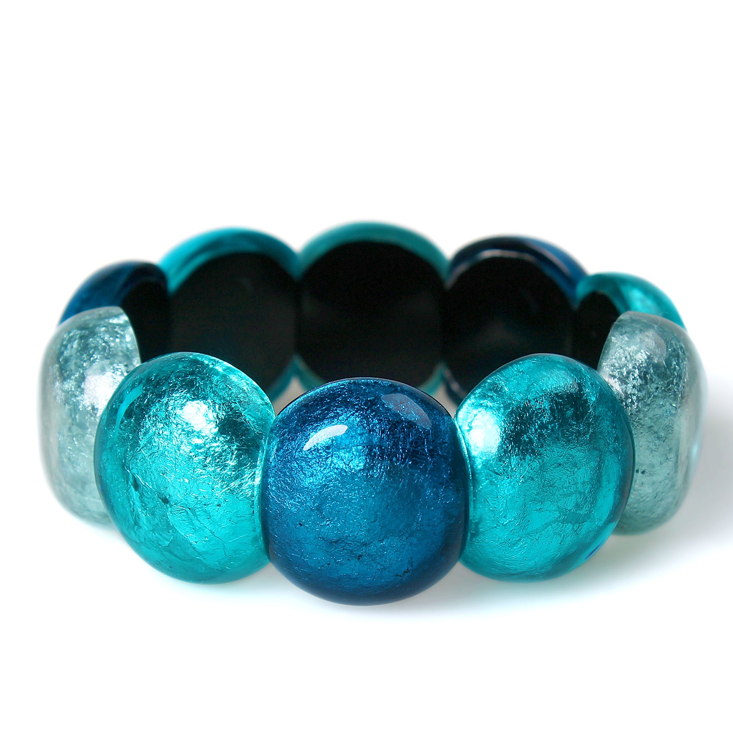 Teal Cabouchon Bangle
