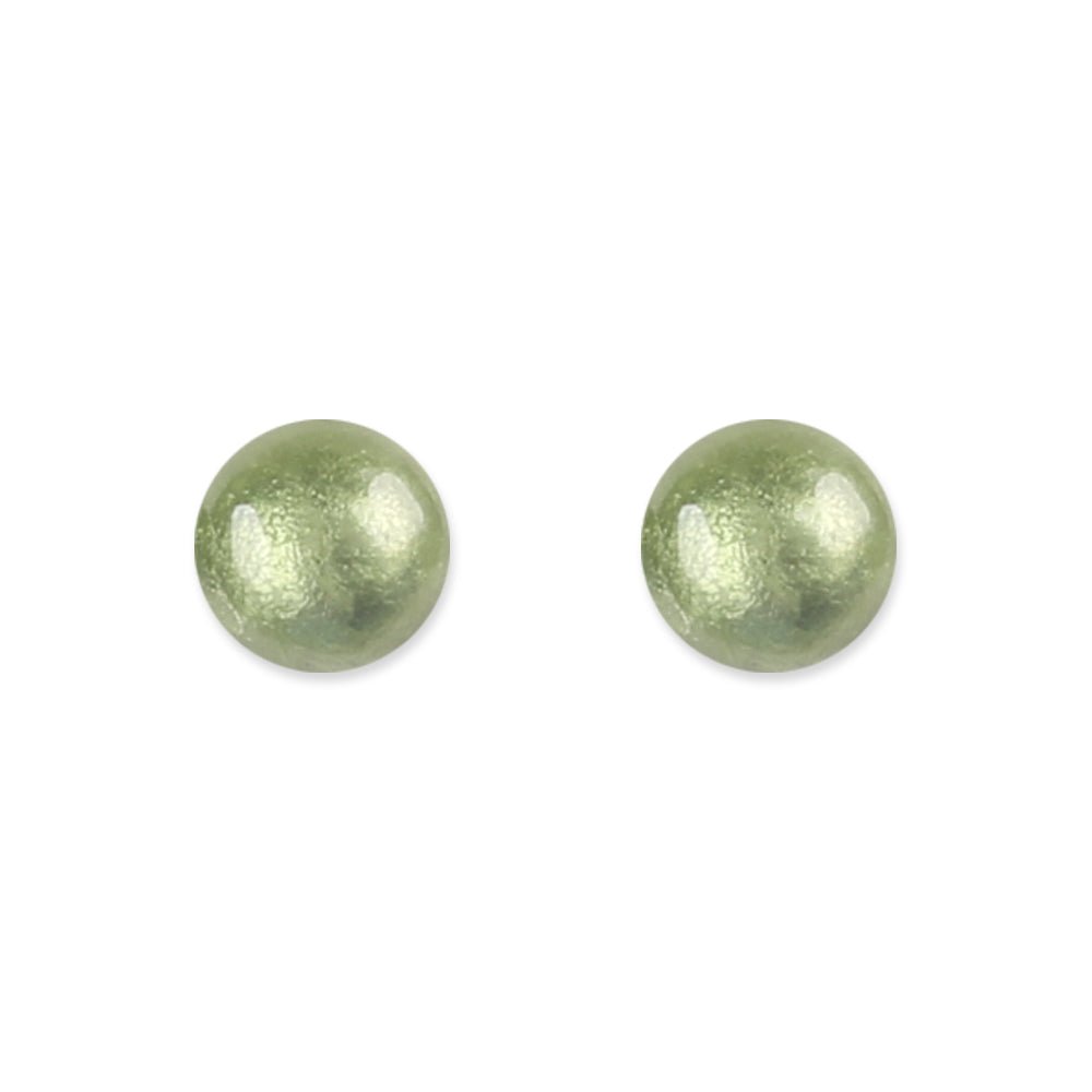Moss Cabouchon Medium Stud Earrings | The Jewellery Stop