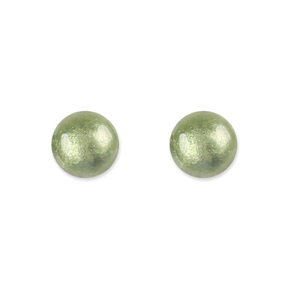 Moss Cabouchon Medium Stud Earrings | The Jewellery Stop