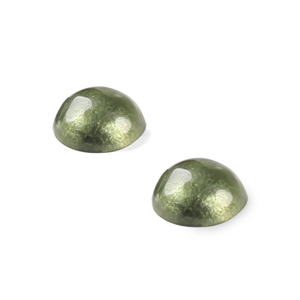 Moss Cabouchon Medium Stud Earrings | The Jewellery Stop