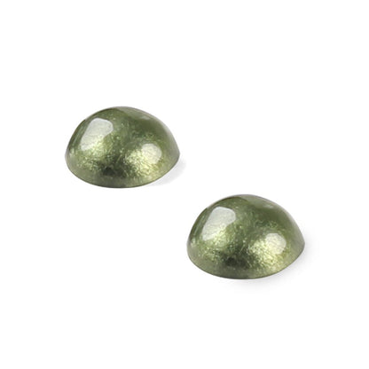 Moss Cabouchon Medium Stud Earrings | The Jewellery Stop