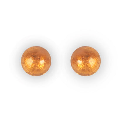 Orange Cabouchon Medium Stud Earrings | The Jewellery Stop