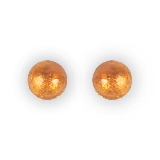 Orange Cabouchon Medium Stud Earrings | The Jewellery Stop