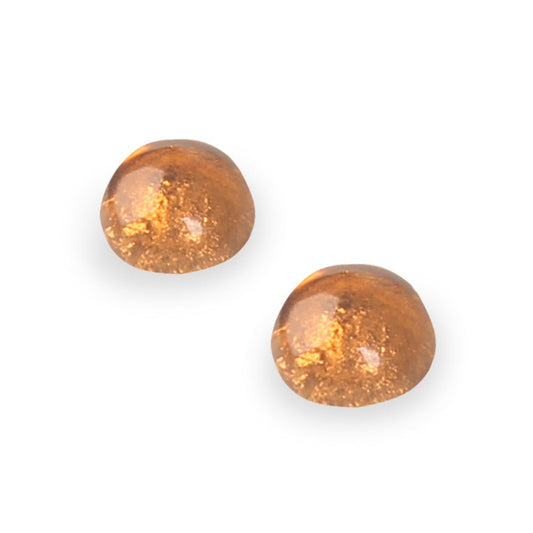 Orange Cabouchon Medium Stud Earrings | The Jewellery Stop