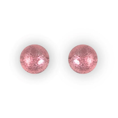 Pink Cabouchon Medium Stud Earrings | The Jewellery Stop