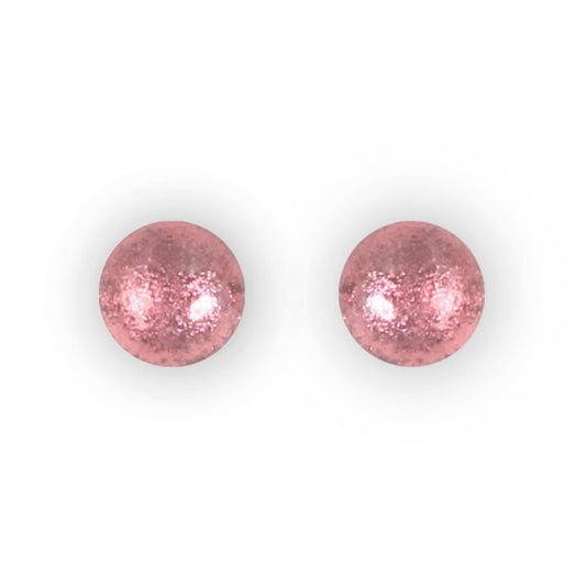 Pink Cabouchon Medium Stud Earrings | The Jewellery Stop