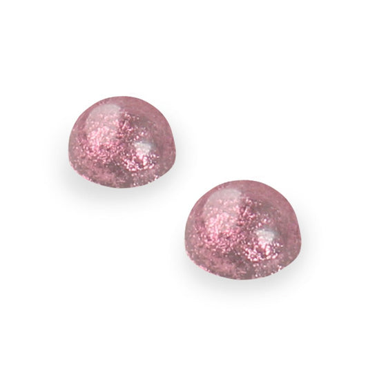 Pink Cabouchon Medium Stud Earrings | The Jewellery Stop