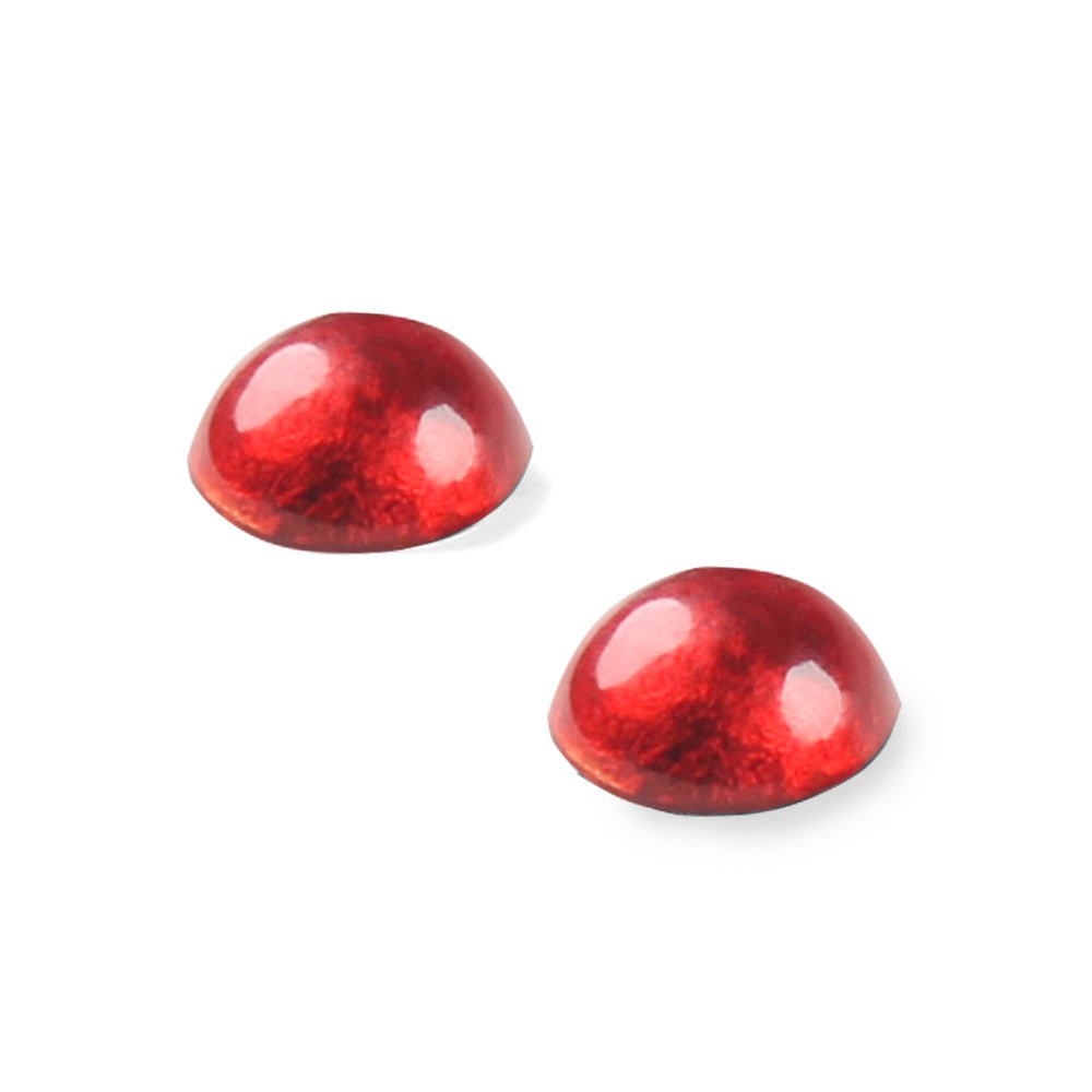 Red Cabouchon Medium Stud Earrings | The Jewellery Stop