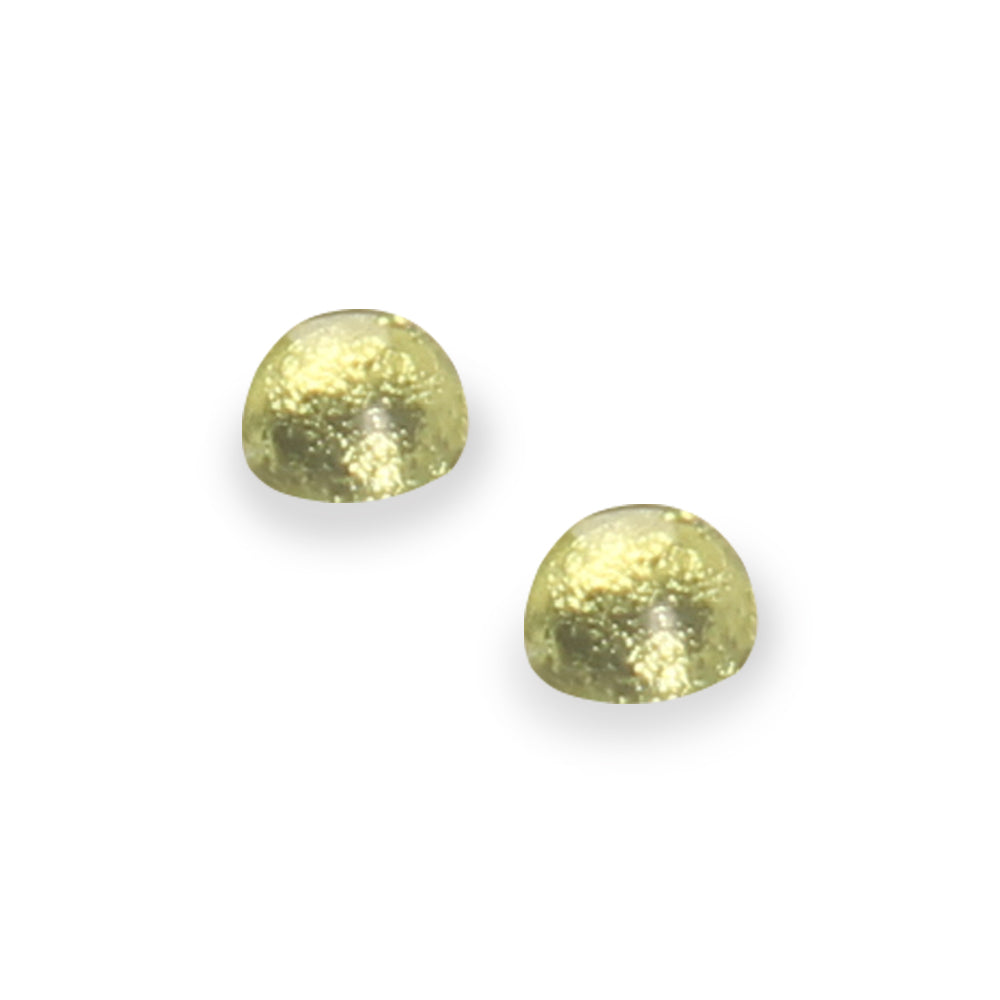 Lime Cabouchon Small Stud Earrings