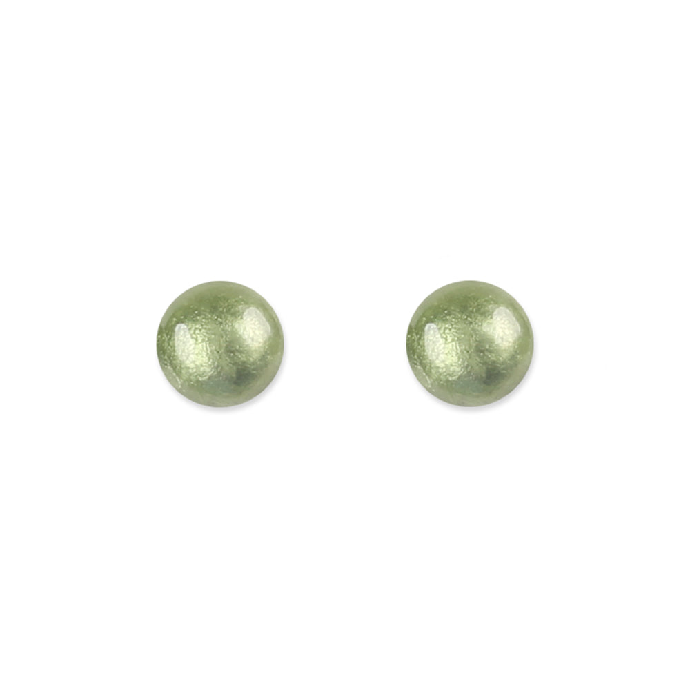 Moss Cabouchon Small Stud Earrings