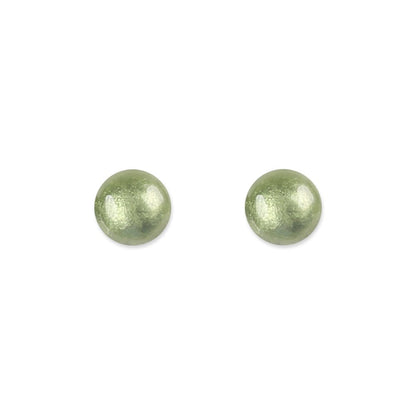 Moss Cabouchon Small Stud Earrings | The Jewellery Stop