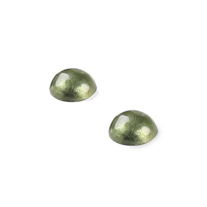Moss Cabouchon Small Stud Earrings | The Jewellery Stop