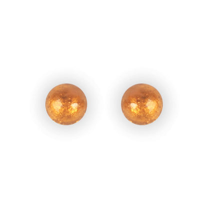 Orange Cabouchon Small Stud Earrings | The Jewellery Stop