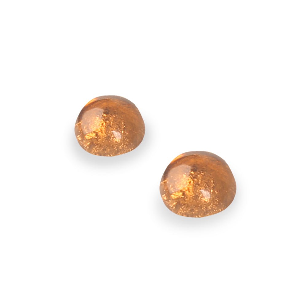Orange Cabouchon Small Stud Earrings | The Jewellery Stop