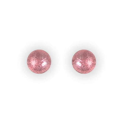 Pink Cabouchon Small Stud Earrings | The Jewellery Stop
