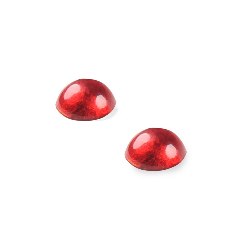 Red Cabouchon Small Stud Earrings | The Jewellery Stop