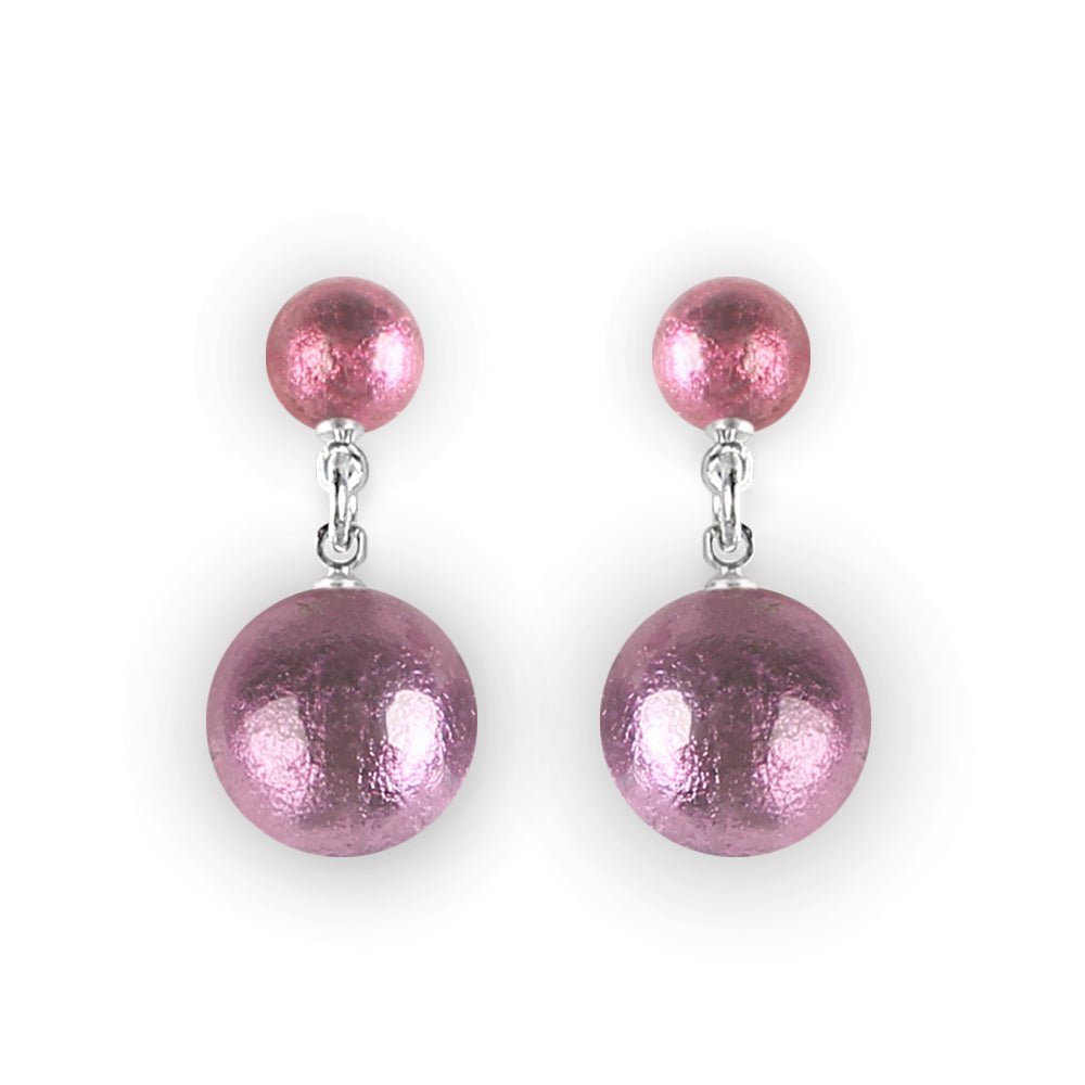 Rainbow Cabouchon Double Drop Stud Earrings | The Jewellery Stop