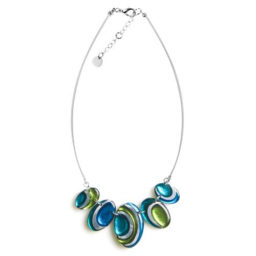 Jade Oval Swirl Necklace