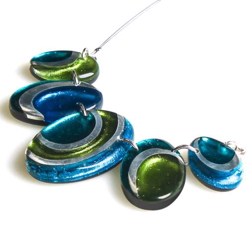 Jade Oval Swirl Necklace