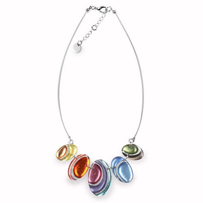 Pastels Oval Swirl Necklace