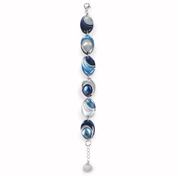 Denim Oval Swirl Bracelet | The Jewellery Stop