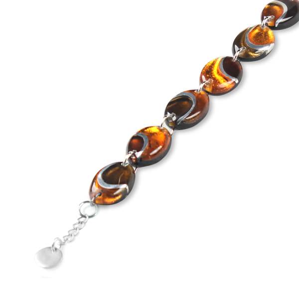 Mustard Oval Swirl Bracelet | The Jewellery Stop
