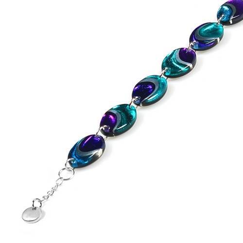 Peacock Oval Swirl Bracelet | The Jewellery Stop