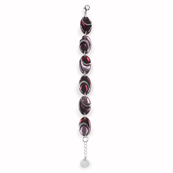 Plum Oval Swirl Bracelet | The Jewellery Stop