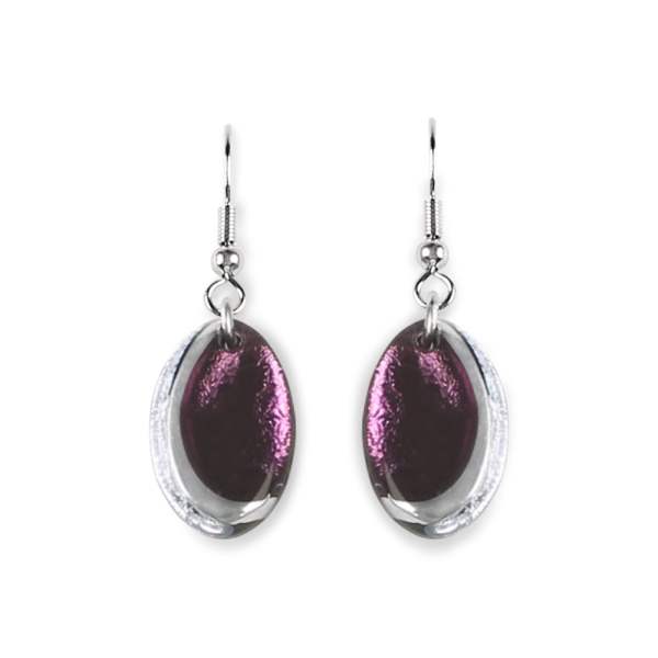 Rainbow Oval Swirl Fish Hook Earrings | The Jewellery Stop