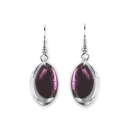Rainbow Oval Swirl Fish Hook Earrings | The Jewellery Stop