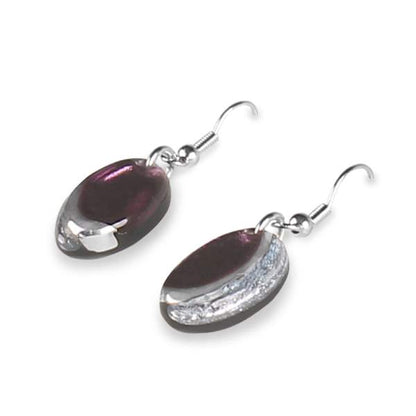 Rainbow Oval Swirl Fish Hook Earrings | The Jewellery Stop