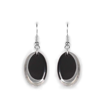 Silhouette Oval Swirl Fish Hook Earrings | The Jewellery Stop