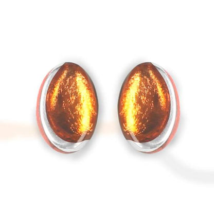 Chilli Oval Swirl Stud Earrings | The Jewellery Stop