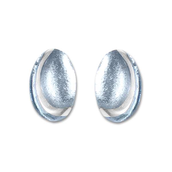 Ice Oval Swirl Stud Earrings