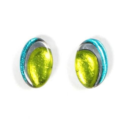 Seaweed Oval Swirl Stud Earrings | The Jewellery Stop