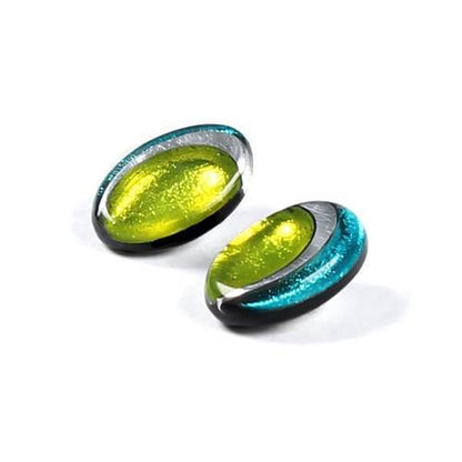 Seaweed Oval Swirl Stud Earrings | The Jewellery Stop