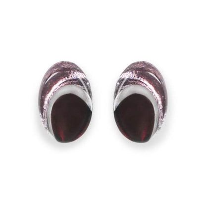 Plum Oval Swirl Clip Earrings | The Jewellery Stop