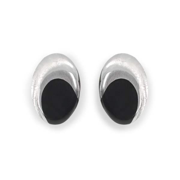 Silhouette Oval Swirl Clip Earrings | The Jewellery Stop